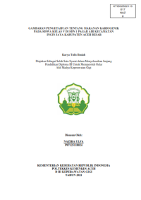 Image of GAMBARAN PENGETAHUAN TENTANG MAKANAN KARIOGENIK
PADA SISWA KELAS V DI SDN 1 PAGAR AIR KECAMATAN
INGIN JAYA KABUPATEN ACEH BESAR