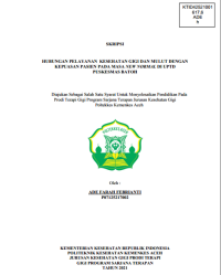 Image of HUBUNGAN PELAYANAN KESEHATAN GIGI DAN MULUT DENGAN KEPUASAN PASIEN PADA MASA NEW NORMAL DI UPTD PUSKESMAS BATOH