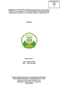 Image of PERBEDAAN KOMPOSISI LIMBAH NANAS(Ananas comosus) DAN PEPAYA (Carica papaya L.) DALAM PEMBUATAN ECO ENZYME TERHADAP KANDUNGAN ALKOHOL SEBAGAI DISINFEKTAN