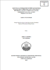 Image of AKTIVITAS ANTI BAKTERI KOMBINASI EKSTRAK ETANOL DAUN SIRIH (Piper betle L) DAN DAUN BINAHONG (Anredera cordifolia (Ten.) Steenis) TERHADAP Escherichia coli DAN Staphylococcus aureus