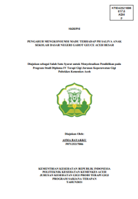 Image of PENGARUH MENGKONSUMSI MADU TERHADAP PH SALIVA ANAK SEKOLAH DASAR NEGERI GAROT GEUCE ACEH BESAR