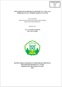 Image of PENGARUH PENAMBAHAN LIDAH BUAYA (Aloe vera)TERHADAP DAYA TERIMA BAKWAN SAYUR