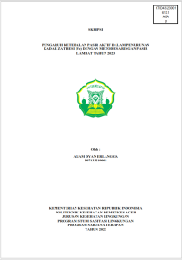 Image of PENGARUH KETEBALAN PASIR AKTIF DALAM PENURUNAN KADAR ZAT BESI (Fe) DENGAN METODE SARINGAN PASIR LAMBAT TAHUN 2023
