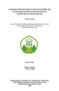 Image of GAMBARAN PENGETAHUAN SIKAP DAN PERILAKU ANAK SEKOLAH TENTANG PENTINGNYA KONSUMSI SAYUR DAN BUAH