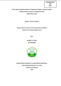 Image of PENGARUH MERCHANDISING TERHADAP OMSET APOTEK KIMIA FARMA DARSA DI KOTA LHOKSEUMAWE PROVINSI ACEH