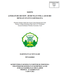Image of LITERATURE REVIEW : HUBUNGAN POLA ASUH IBU DENGAN STATUS GIZI BALITA