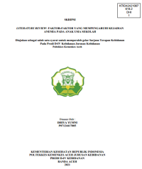 Image of LITERATURE REVIEW: FAKTOR-FAKTOR YANG MEMPENGARUHI KEJADIAN ANEMIA PADA ANAK USIA SEKOLAH