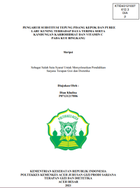 Image of PENGARUH SUBSTITUSI TEPUNG PISANG KEPOK DAN PUREE LABU KUNING TERHADAP DAYA TERIMA SERTA KANDUNGAN KARBOHIDRAT DAN VITAMIN C PADA KUE BINGKANG