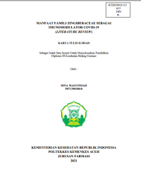 Image of MANFAAT FAMILI ZINGIBERACEAE SEBAGAI IMUNOMODULATOR COVID-19 (LITERATURE REVIEW)