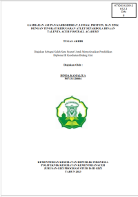 Image of GAMBARAN ASUPAN KARBOHIDRAT, LEMAK, PROTEIN, DAN ZINK DENGAN TINGKAT KEBUGARAN ATLET SEPAKBOLA BINAAN TALENTA ACEH FOOTBALL ACADEMY