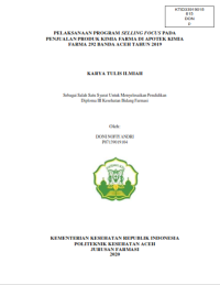 Image of PELAKSANAAN PROGRAM SELLING FOCUS PADA PENJUALAN PRODUK KIMIA FARMA DIAPOTEK KIMIA FARMA 292 BANDA ACEH TAHUN 2019