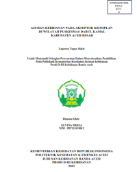 Image of ASUHAN KEBIDANAN PADA AKSEPTOR KB IMPLAN DI WILAYAH PUSKESMAS DARUL KAMAL KABUPATEN ACEH BESAR