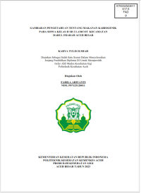 Image of GAMBARAN PENGETAHUAN TENTANG MAKANAN KARIOGENIK PADA SISWA KELAS II SD 2 LAMCOT  KECAMATAN DARUL IMARAH ACEH BESAR