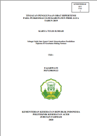 Image of TINJAUAN PENGGUNAAN OBAT HIPERTENSI PADA PUSKESMAS ULIM KABUPATEN PIDIE JAYA TAHUN 2019