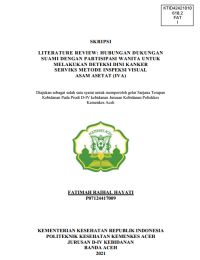 Image of LITERATURE REVIEW: HUBUNGAN DUKUNGAN SUAMI DENGAN PARTISIPASI WANITA UNTUK
MELAKUKAN DETEKSI DINI KANKER SERVIKS METODE INSPEKSI VISUAL ASAM ASETAT (IVA)