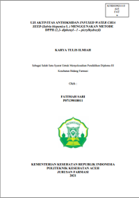 Image of UJI AKTIVITAS ANTIOKSIDAN INFUSED WATER CHIA SEED (Salvia hispanica L ) MENGGUNAKAN METODE DPPH (2,2- diphenyl - 1 – picrylhydrazil)