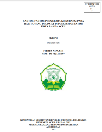 Image of FAKTOR-FAKTOR PENYEBAB GIZI KURANG PADA BALITA YANG DIRAWAT DI PUSKESMAS BATOH
KOTA BANDA ACEH