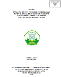 Image of LITERATUR REVIEW: PENGARUH PEMBERIAN JUS JAMBU BIJI MERAH DAN BUAH BIT TERHADAP PENINGKATAN KADAR HAEMOGLOBIN PADA IBU HAMIL DENGAN ANEMIA