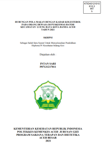 Image of HUBUNGAN POLA MAKAN DENGAN KADAR KOLESTEROL PADA ORANG DEWASA DI PUSKESMAS BATOH KECAMATAN LUENG BATA KOTA BANDA ACEH TAHUN 2021