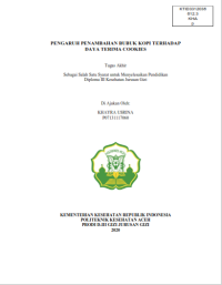 Image of PENGARUH PENAMBAHAN BUBUK KOPI TERHADAP DAYA TERIMA COOKIES