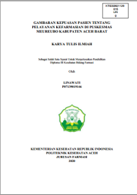 Image of GAMBARAN KEPUASAN PASIEN TENTANG PELAYANAN KEFARMASIAN DI PUSKESMAS MEUREUBO KABUPATEN ACEH BARAT