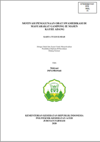 Image of MOTIVASI PENGGUNAAN OBAT AMEDIKASI DI MASYARAKAT GAMPONG IE MASEN KAYEE ADANG