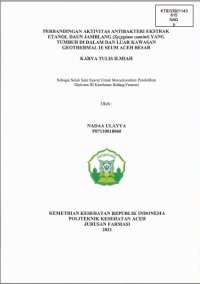 Image of PERBANDINGAN AKTIVITAS ANTI BAKTERI EKSTRAK ETANOL DAUN JAMBLANG (Syzygium cumini) YANG TUMBUH DIDALAM DAN LUAR KAWASAN GEOTHERMAL IE SEUM ACEH BESAR