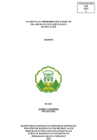 Image of KANDUNGAN MIKROBIOLOGI UDARA DI PELABUHAN ULEE LHEUE KOTA BANDA ACEH