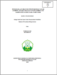 Image of PENGELOLAAN OBAT DI UPTD PUKESMAS TANAH JAMBOE AYE KECAMATAN TANAH JAMBOE AYE KABUPATEN ACEH UTARA TAHUN 2020