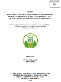 Image of LITERATURE REVIEW: PENGARUH PEMBERIAN AROMATHERAPY LEMON TERHADAP PENURUNAN FREKUENSI MUAL DAN MUNTAH PADA IBU HAMIL DENGAN EMESIS GRAVIDARUM