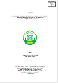Image of PERBEDAAN EKSTRAK  REBUSAN DAN SERBUK DAUN PANDAN (Pandanus amryllifolius Roxb) SEBAGAI PENGUSIR LALAT RUMAH (Musca domestica)