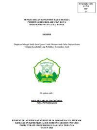 Image of PENGETAHUAN GINGIVITIS PADA REMAJA PUBERTAS DI SEKOLAH MTsN KUTA BARO KABUPATEN ACEH BESAR