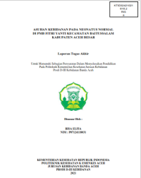 Image of ASUHAN KEBIDANAN PADA NEONATUS NORMAL DI PMB FITRI YANTI KECAMATAN BAITUSSALAM KABUPATEN ACEH BESAR