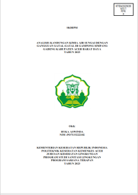 Image of ANALISIS KANDUNGAN KIMIA AIR SUNGAI DENGAN GANGGUAN GATAL-GATAL DI GAMPONG SIMPANG GADENG KABUPATEN ACEH BARAT DAYA TAHUN 2023
