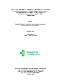 Image of PENGARUH PEMBERIAN CREAM SUP LABU KUNING TERHADAP KADAR GULA DARAH PENDERITA DIABETES MELLITUS  TIPE II RAWAT JALAN DI WILAYAH KERJA UPTD PUSKESMAS MUARA BATU KABUPATEN  ACEH UTARA