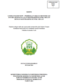 Image of LITERATUR REVIEW : PERBEDAAN SIKLUS MENSTRUASI ANTARA PENGGUNA ALAT KONTRASEPSI SUNTIK 3 BULAN DENGAN KONTRASEPSI SUNTIK 1 BULAN