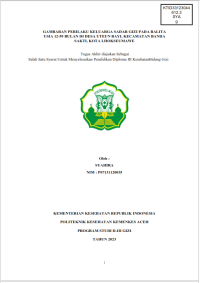 Image of GAMBARAN PERILAKU KELUARGA SADAR GIZI PADA BALITA USIA 12-59 BULAN DI DESA UTEUN BAYI, KECAMATAN BANDA SAKTI, KOTA LHOKSEUMAWE