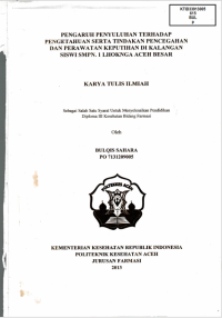 Image of Pengaruh Penyuluhan Terhadap Pengetahuan Serta Tindakan Pencegahan dan Perawatan Keputihan di Kalangan Siswi SMPN. 1 Lhoknga Aceh Besar