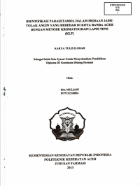 Image of Identifikasi Parasetamol Dalam Sediaan Jamu Tolak Angin Yang Beredar Di Kota Banda Aceh Dengan Metode Kromatografi Lapis Tipis