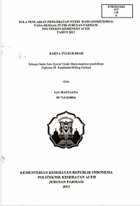 Image of Pola Pencarian Pengobatan Nyeri Haid (Dismenorea) Pada Remaja Putri Jurusan Farmasi Poltekkes Kemenkes Aceh Tahun 2013