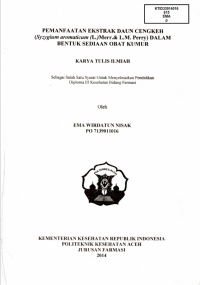 Image of Pemanfaatan Ekstrak Daun Cengkeh (Syzygium Aromaticum (L.) merr. & L.M. Perry) Dalam Bentuk Sediaan Obat Kumur