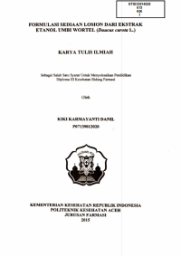 Image of Formulasi Sediaan Losion Dari Ekstrak Etanol Umbi Wortel (Daucus Carota L.)