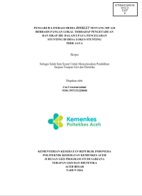 Image of Pengaruh Literasi Media Booklet Tentang MP-ASI Berbasis Pangan Lokal Terhadap Pengetahuan Dan Sikap Ibu Dalam Upaya Pencegahan Stunting Di Desa Lokus Stunting Pidie Jaya