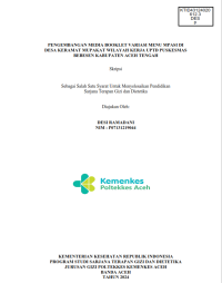 Image of Pengembangan Media Booklet Variasi Menu MPASi Di Desa Keramat Mupakat Wilayah Kerja UPTD Puskesmas Bebesen Kabupaten Aceh Tengah