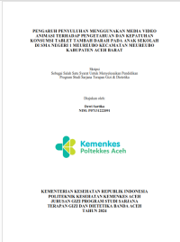 Image of Pengaruh Penyuluhan Menggunakan Media Video Animasi Terhadap Pengetahuan dan Kepatuhan Konsumsi Tablet Tambah Darah Pada Anak Sekolah SMA Negeri 1 Meureubo Kecamatan Meureubo Kabupaten Aceh Barat