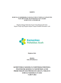 Image of Hubungan Kebersihan Gigi dan Mulut Dengan Gingivitis Pada Ibu Hamil di Puskesmas Kuta Baro kabupaten Aceh besar