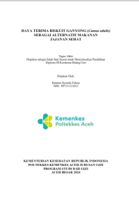 Image of Daya Terima Biskuit Ganyong (Canna Edulis) Sebagai Alternatif Makanan Jajanan Sehat