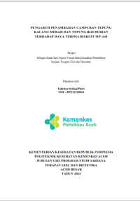 Image of Pengaruh Penambahan Campuran Tepung Kacang Merah dan Biji Duriamn Terhadap Daya Terima Biskuit MP-ASI