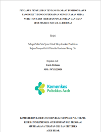 Image of Pengaruh Penyuluhan Tentang Manfaat Buah dan Sayur yang Diikuti Dengan Permainan Menggunakan Media Nutrition Card Terhadap Pengetahuan dan Sikap Di SD Negeri 1 Mata Ie Aceh Besar