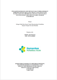 Image of PENGARUH KONSELING GIZI MENGGUNAKAN MEDIA BOOKLET TERHADAP PENGETAHUAN DAN SIKAP CALON PENGANTIN WANITA TENTANG 1000 HPK DALAM UPAYA PENCEGAHAN STUNTING DI KUA KECAMATAN DARUL IMARAH ACEH BESAR
